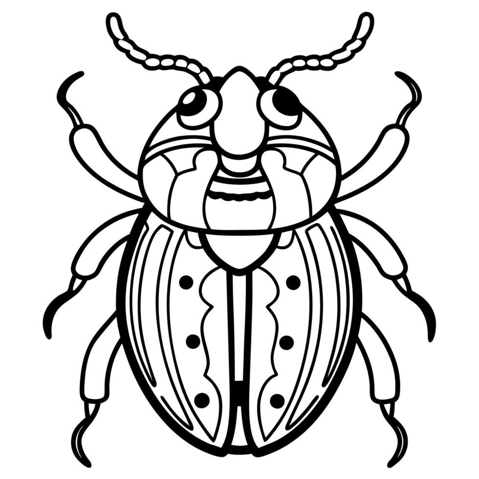 Fungus Beetle bug cries icon vector