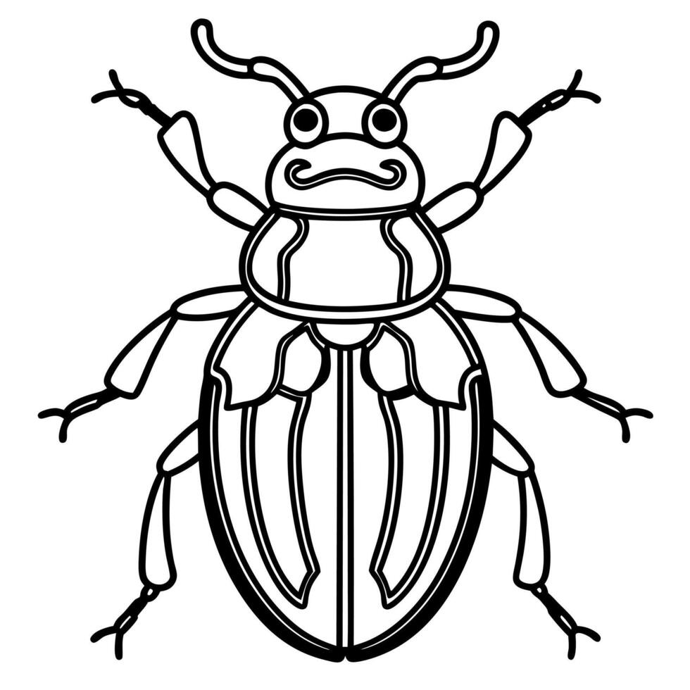 Fungus Beetle bug walks icon vector