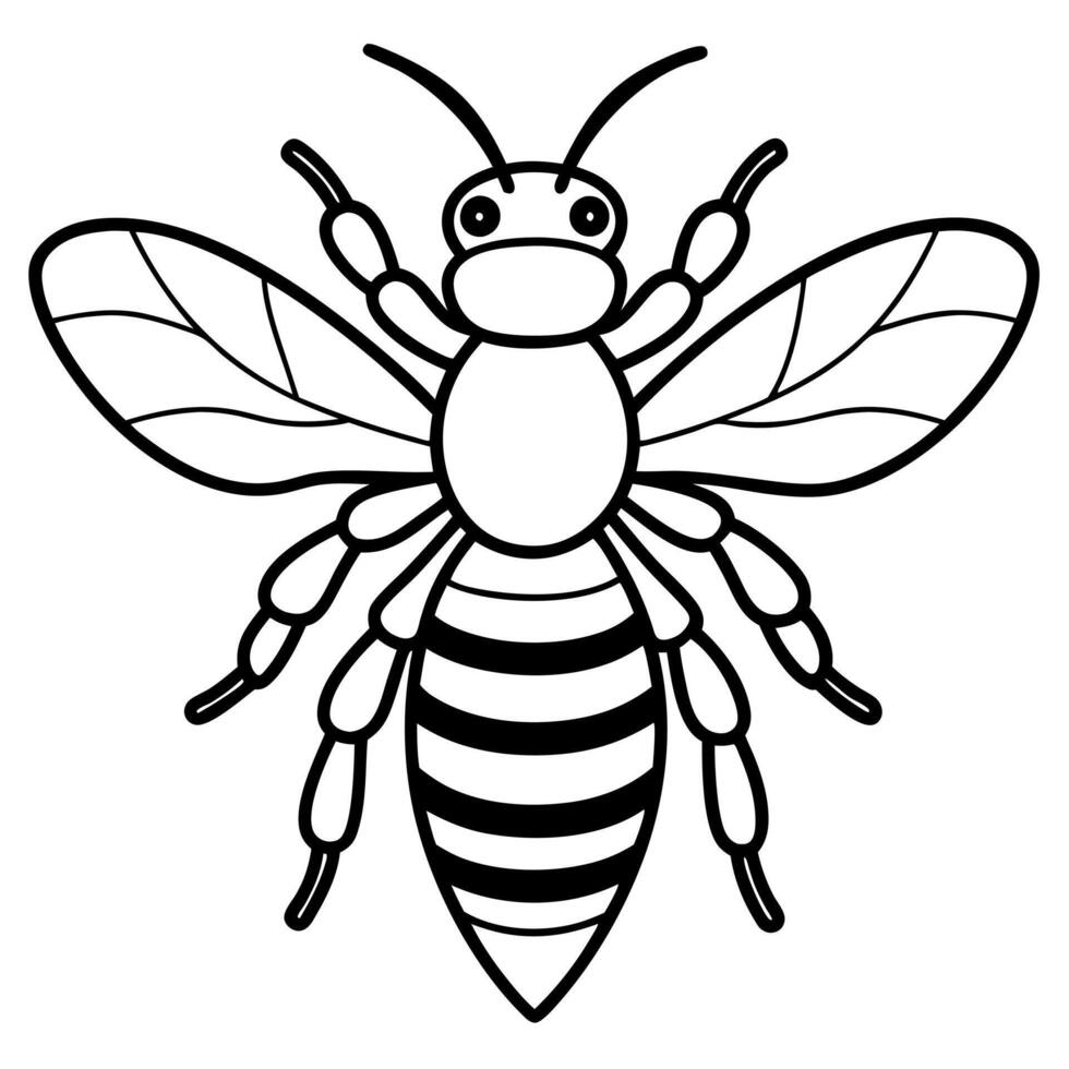 Furrow Bee sleeps icon vector