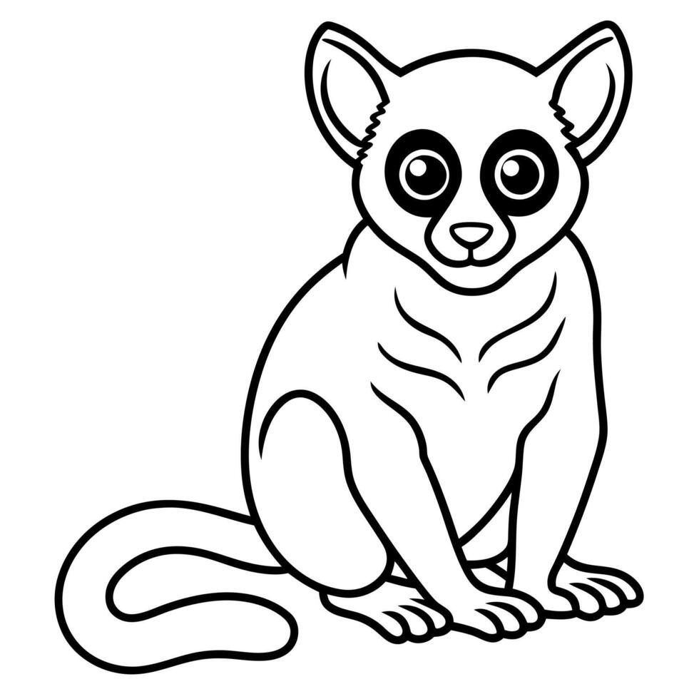 Galago monkey screams icon vector