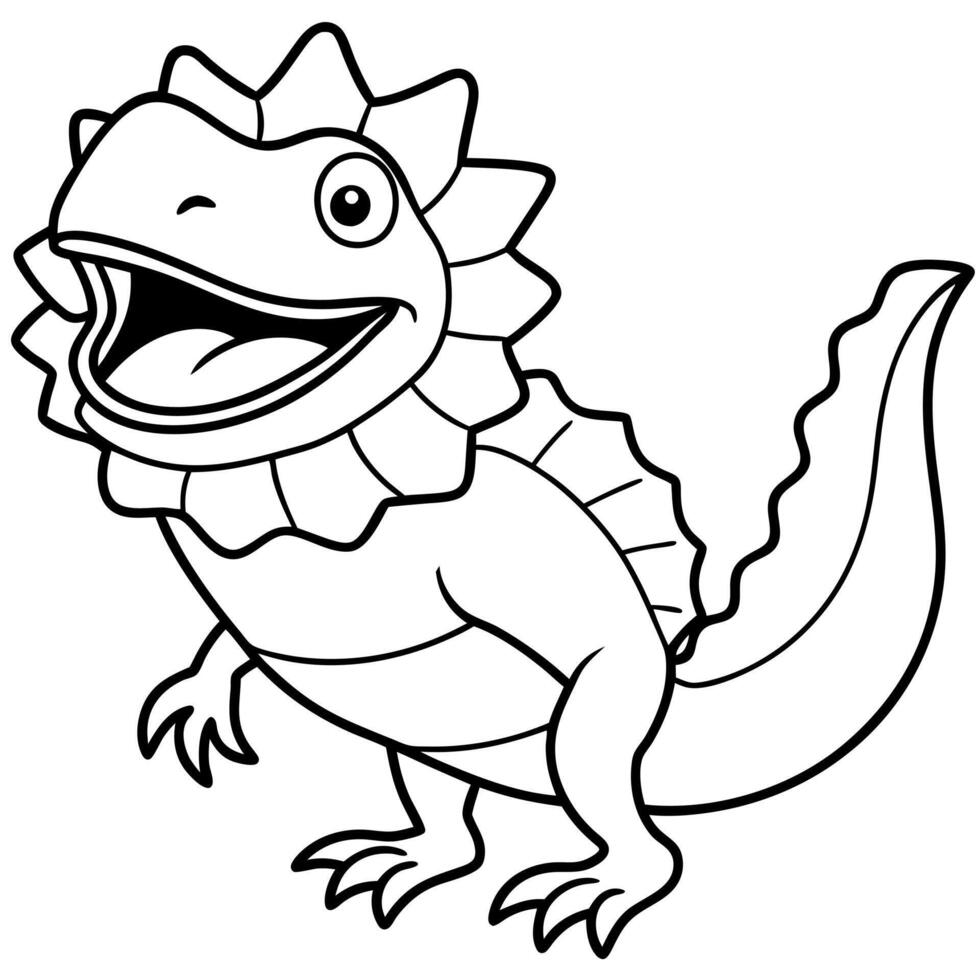 Galapagos Gecko lizard runs icon vector