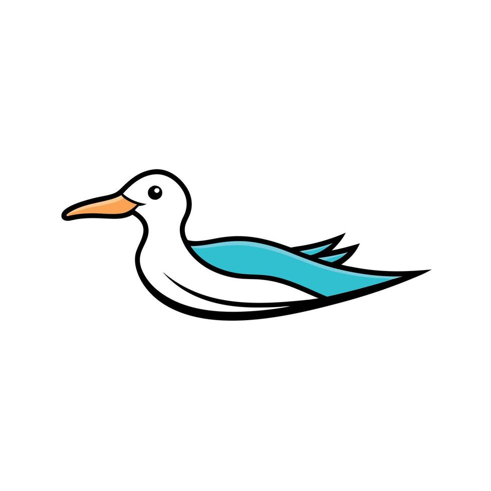 Galapagos Hawk bird swims icon vector