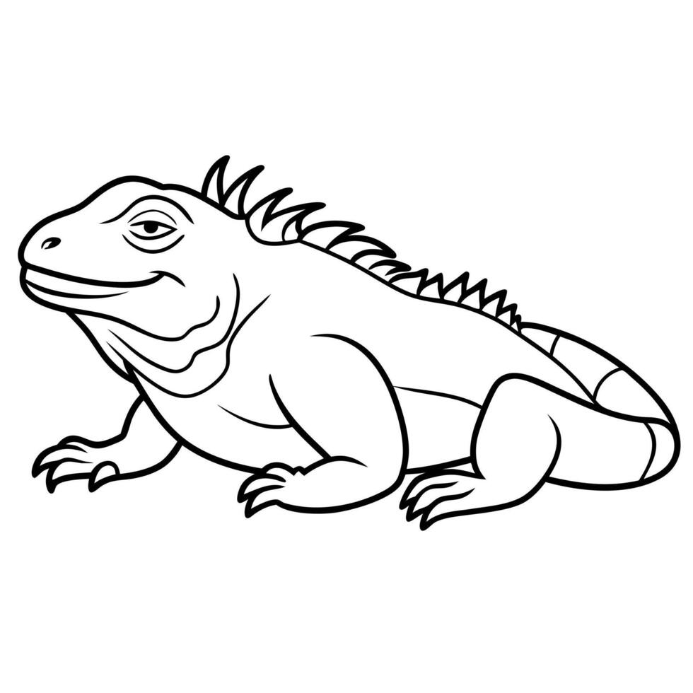 Galapagos Land Iguana lies icon vector