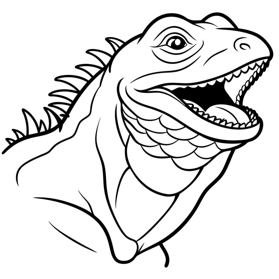 Galapagos Land Iguana laughs icon vector
