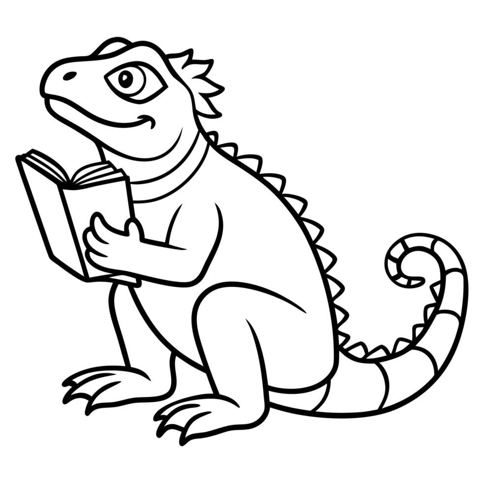 Galapagos Lava Lizard play icon vector