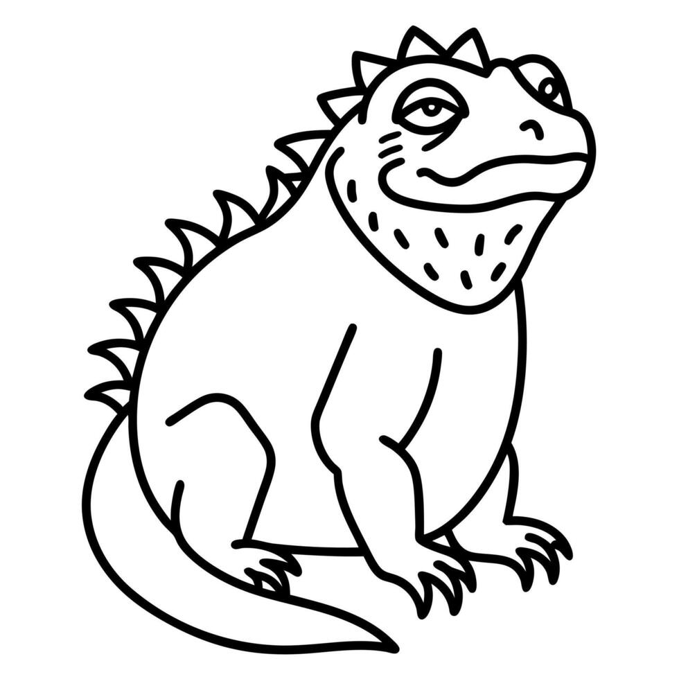 Galapagos Marine Iguana cries icon vector