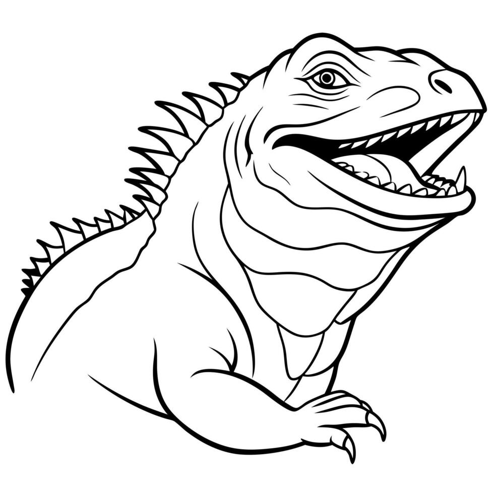 Galapagos Marine Iguana laughs icon vector