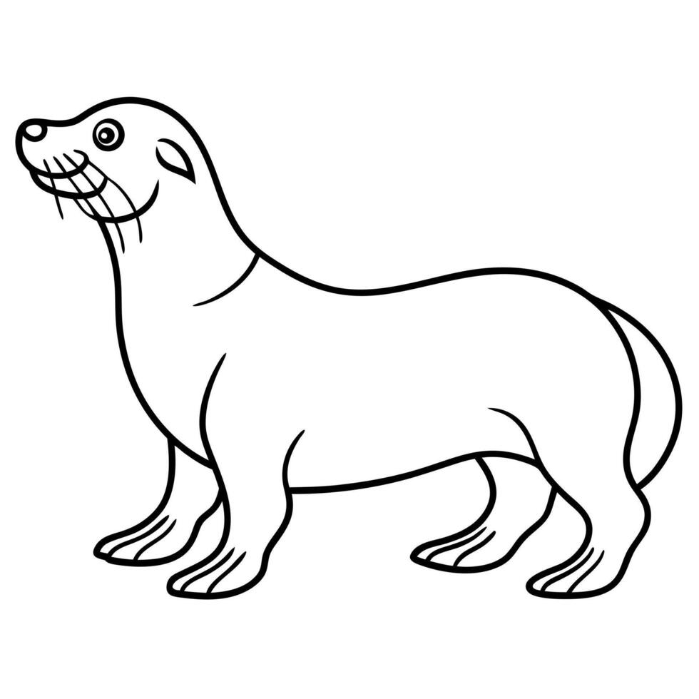 Galapagos Sea Lion walks icon vector