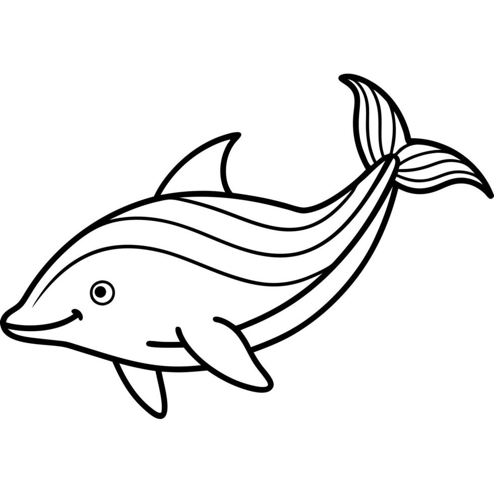 Galapagos Sperm Whale fish lies icon vector
