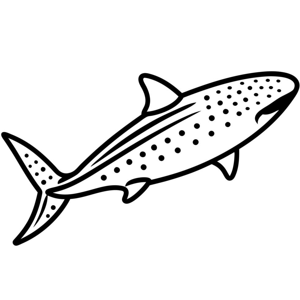 Galapagos Whale fish sits icon vector