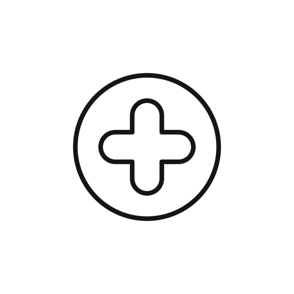 Add Icon outline collection in black vector