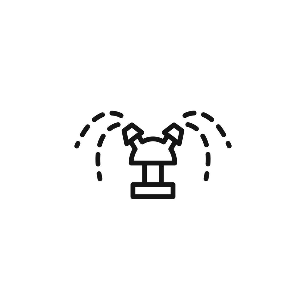 Automatic irrigation sprinklers icon outline collection in black vector