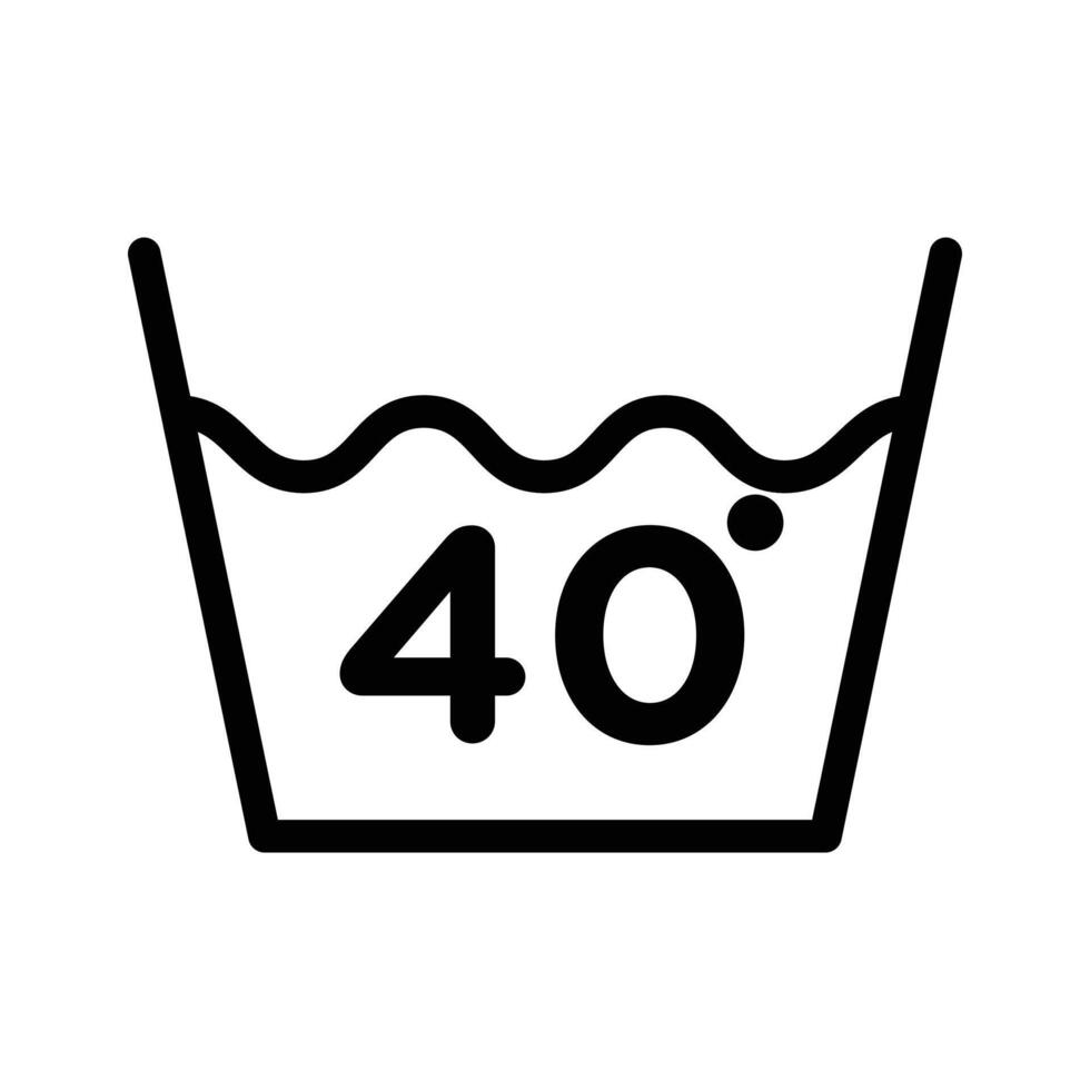 Clothing care icon linear logo mark in black and white vector