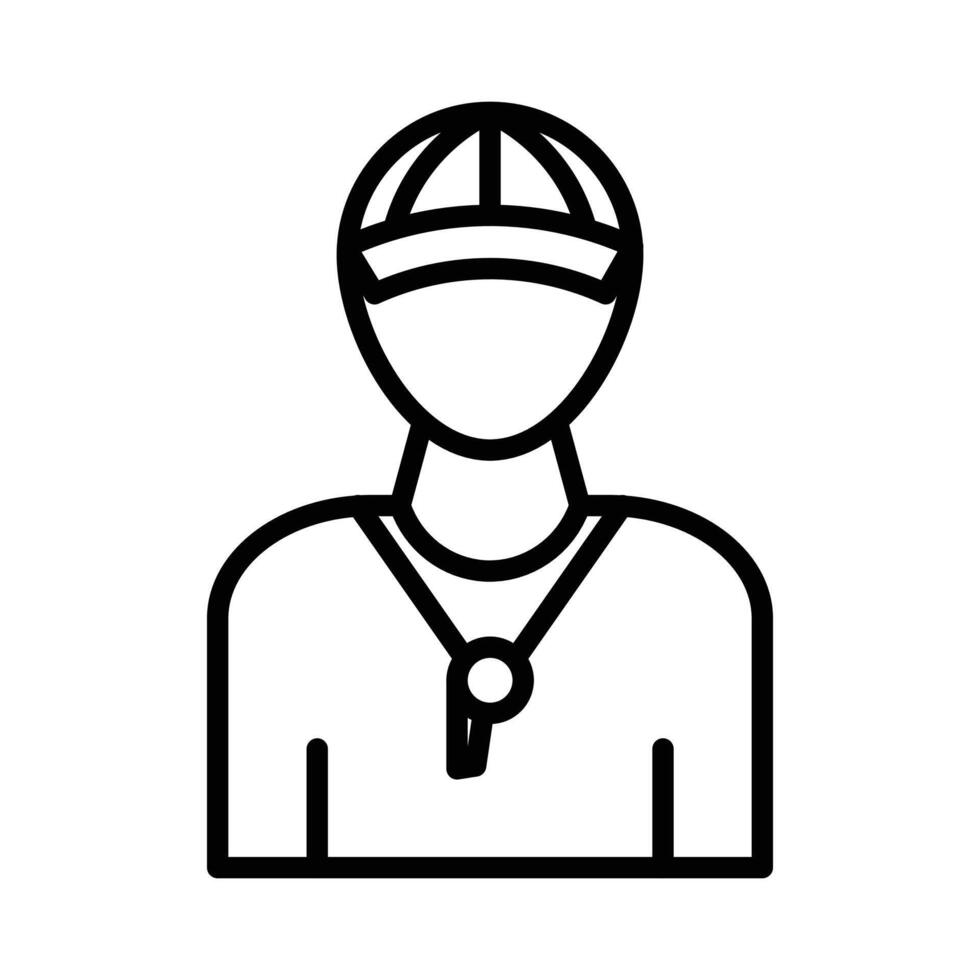 coach icon linear logo mark in black and white vector