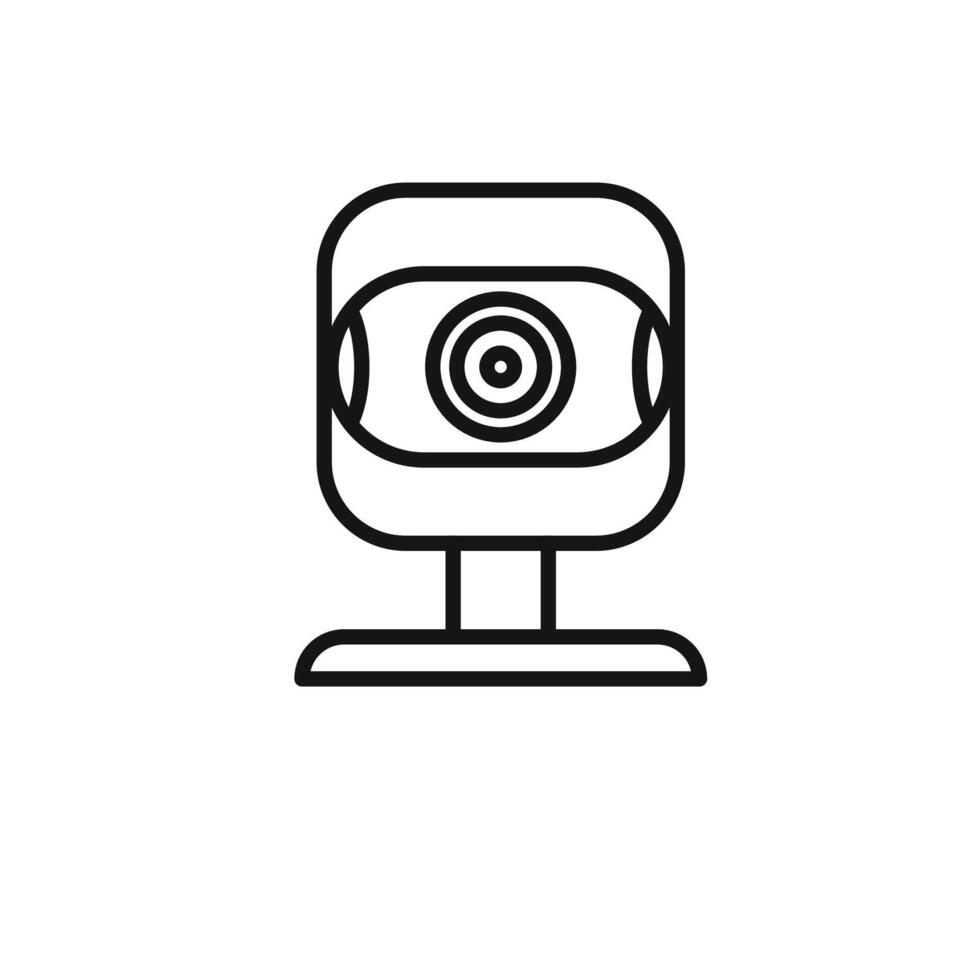 Digital Webcam icon outline collection in black vector