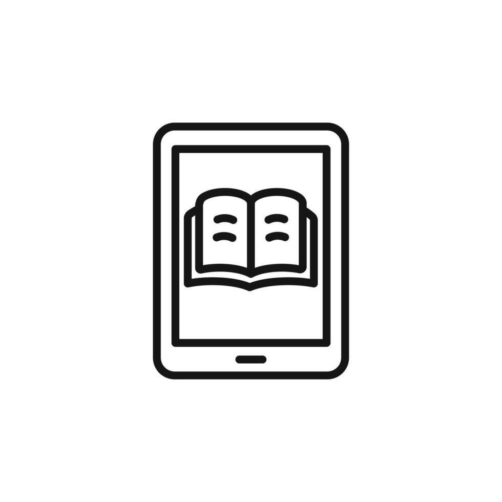 E book download icon outline collection in black vector