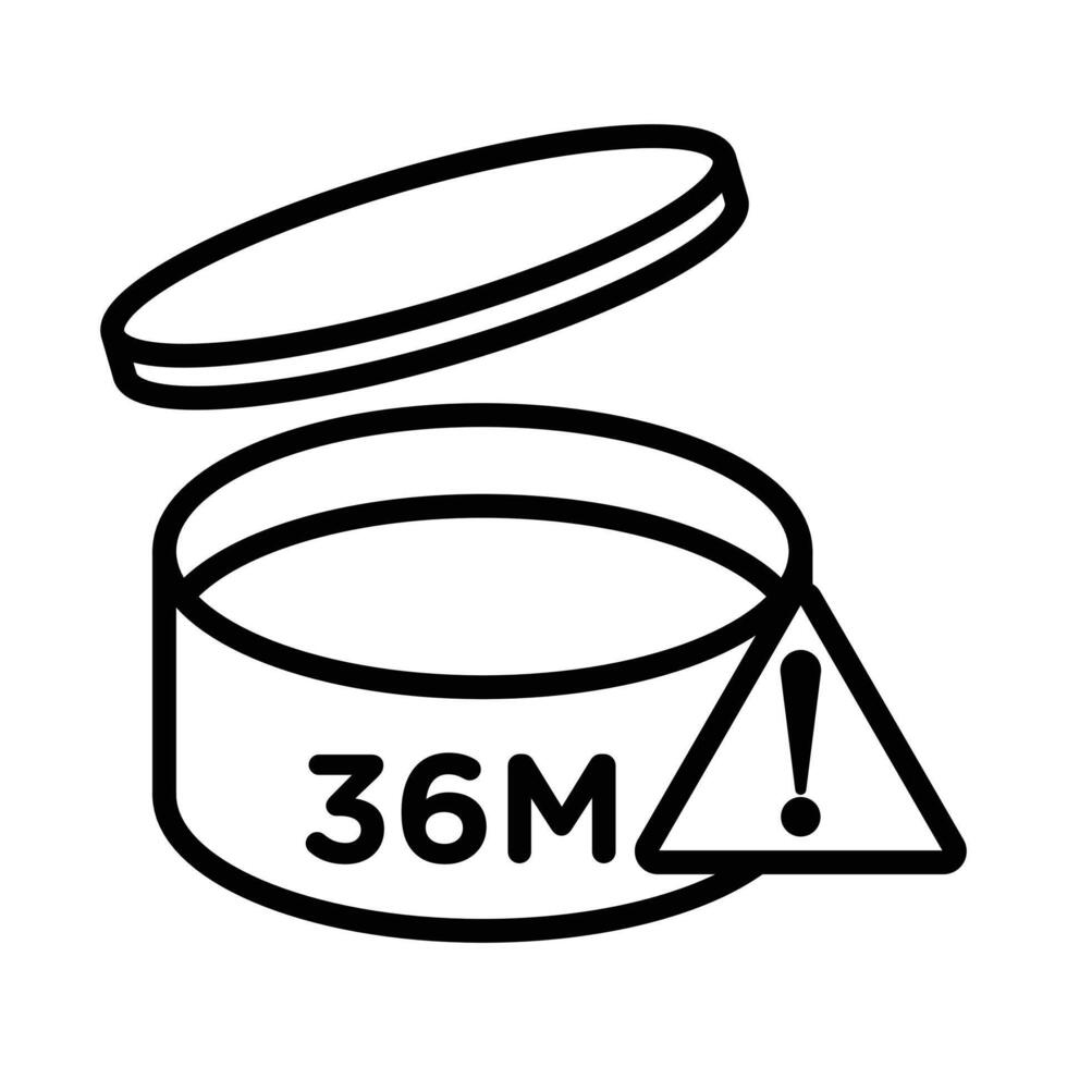 Expiration date icon linear logo mark in black and white vector