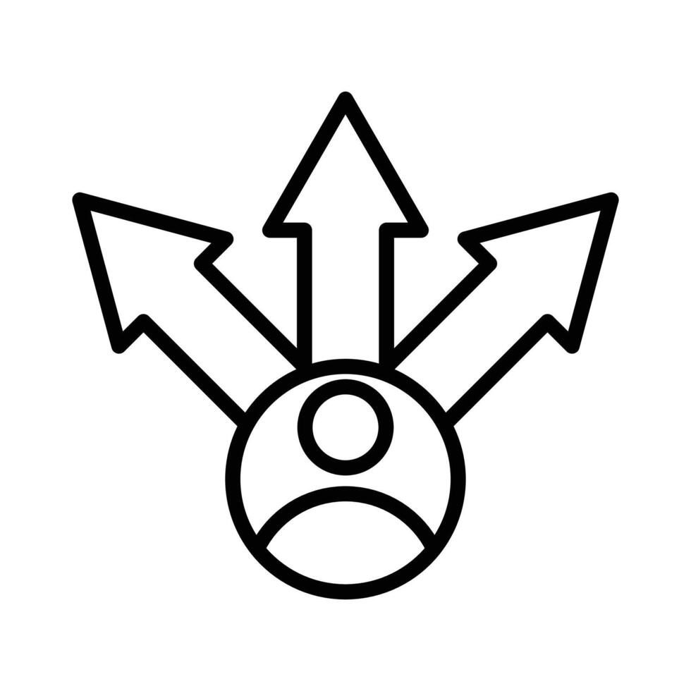 Flexibility icon linear logo mark in black and white vector