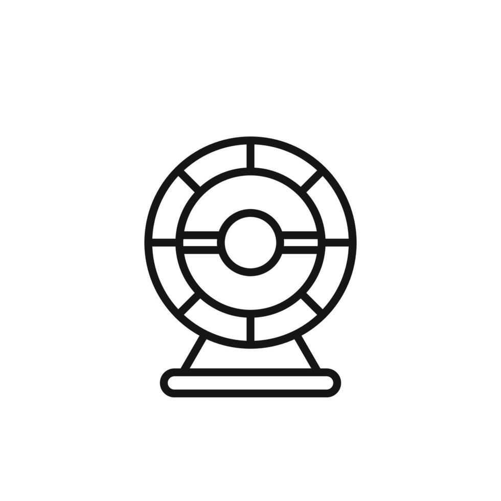 Hamster wheel icon outline collection in black vector