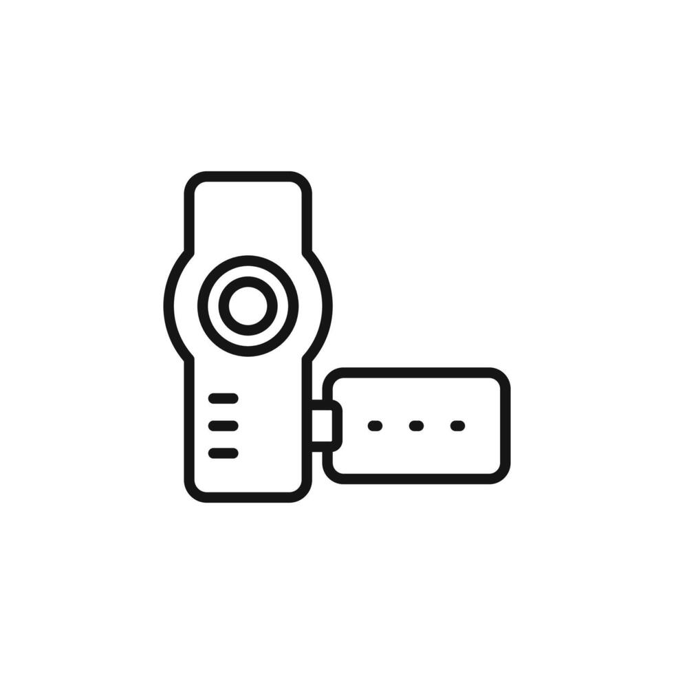 Handy Cam Icon outline collection in black vector