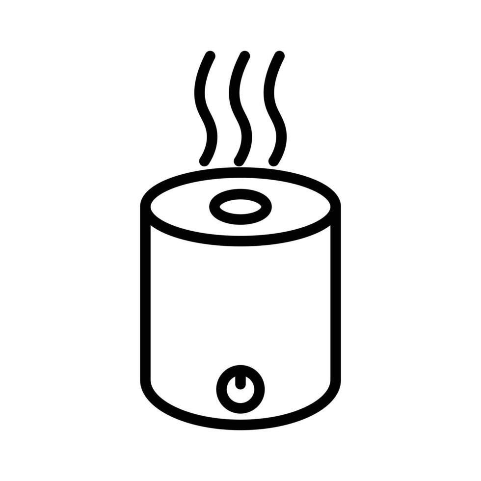 Humidifier icon linear logo mark in black and white vector