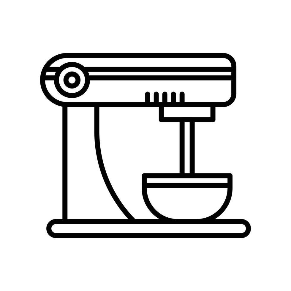 Mixer icon linear logo mark in black and white vector