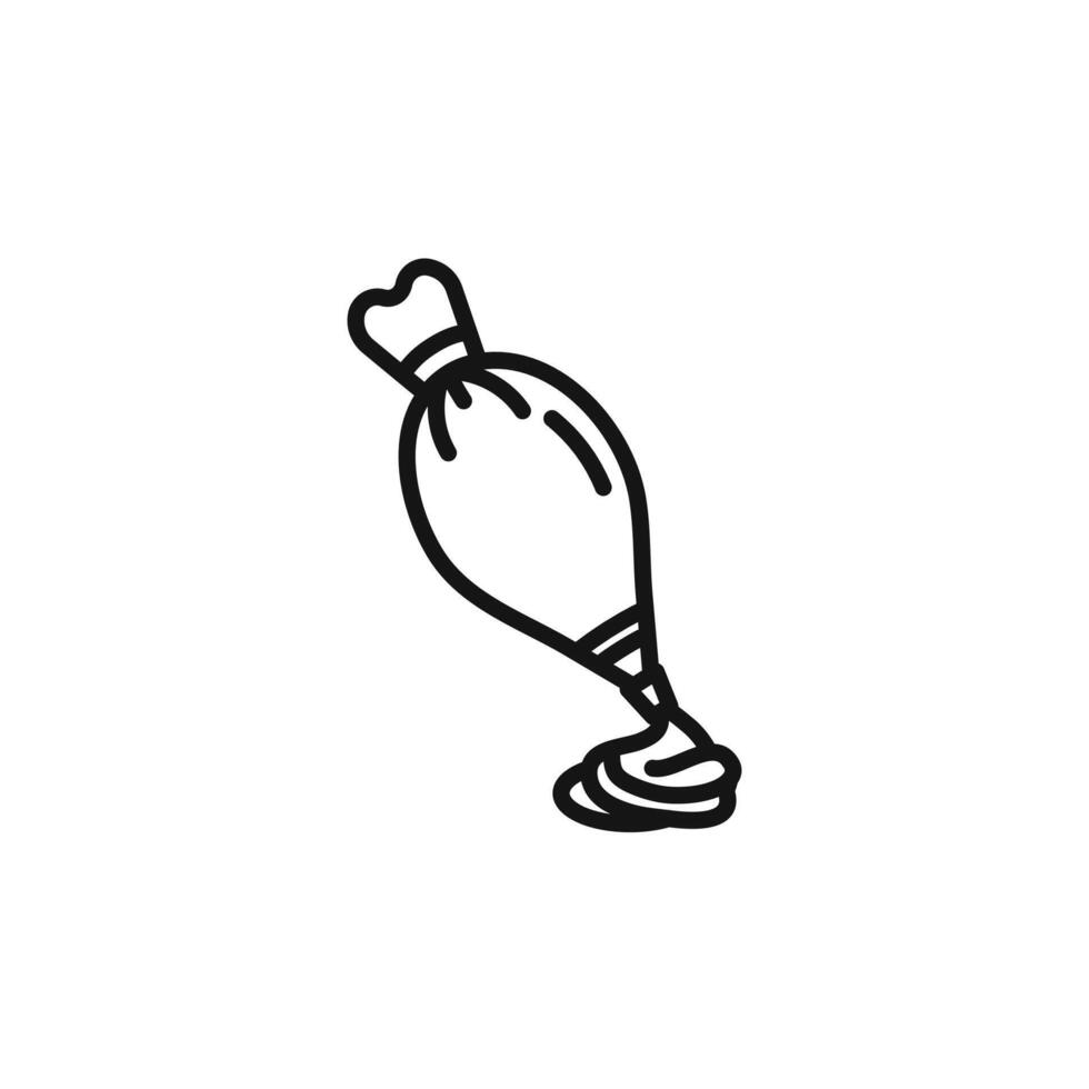 Pastry bag icon outline collection in black vector