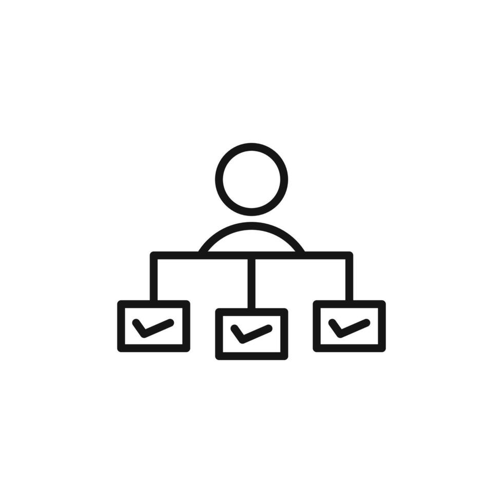 Priority icon outline collection in black vector