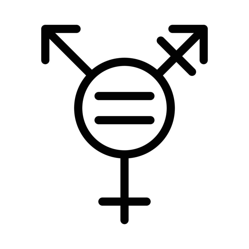 Rainbow LGBT flag icon linear logo mark in black and white vector