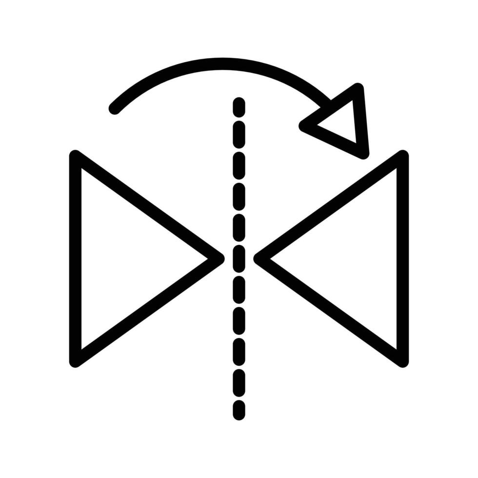 Reflect tool icon linear logo mark in black and white vector