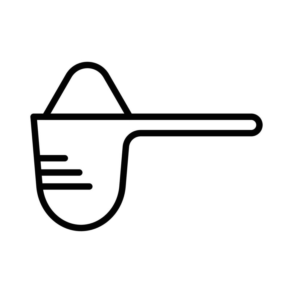 Scoop icon linear logo mark in black and white vector