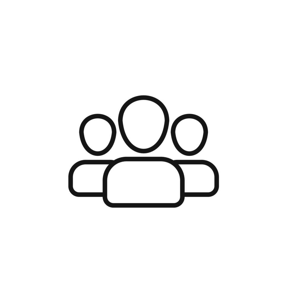 Squad icon outline collection in black vector