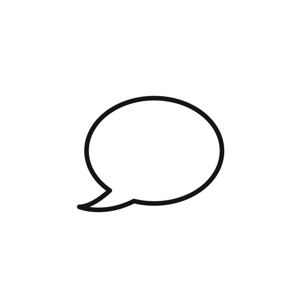 Speech Bubble icon outline collection in black vector