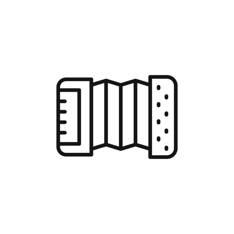 accordion icon outline collection in black vector