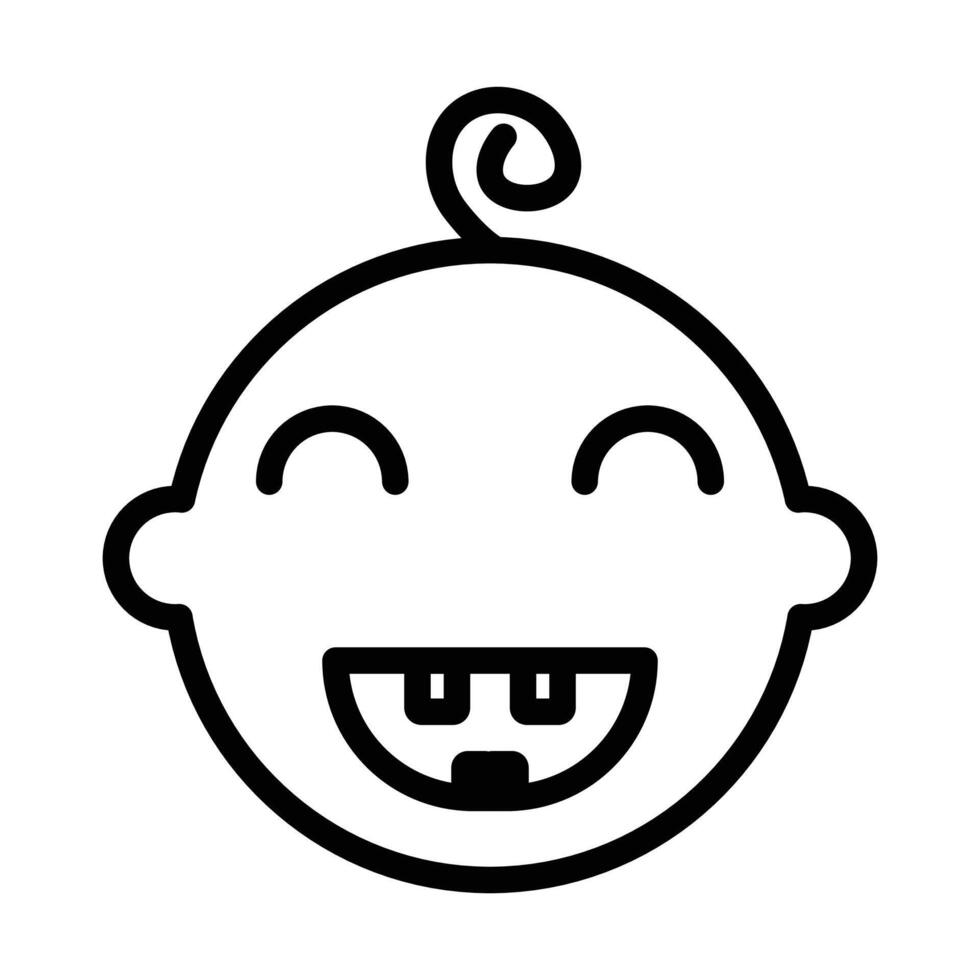baby dental icon linear logo mark in black and white vector