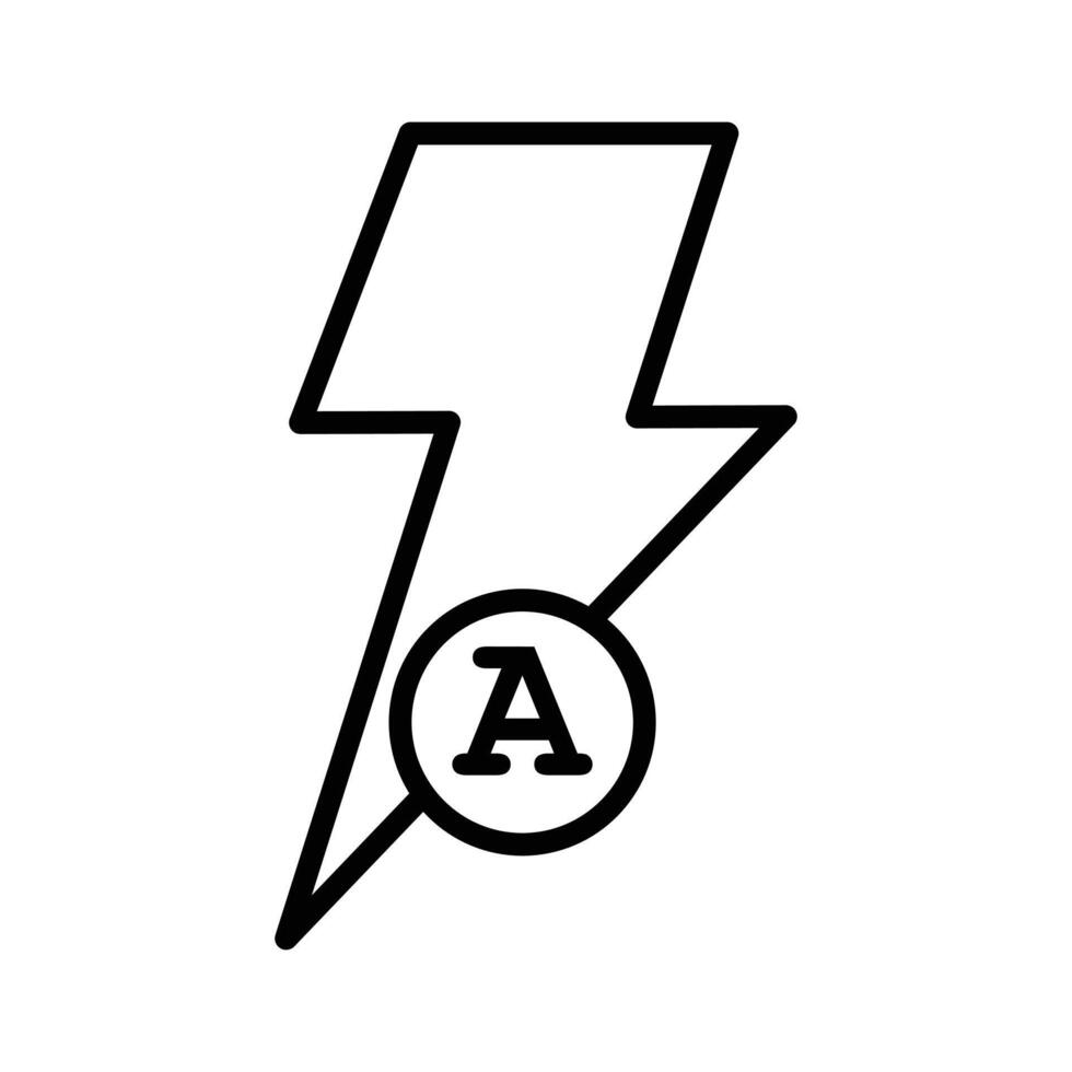 auto flash icon linear logo mark in black and white vector