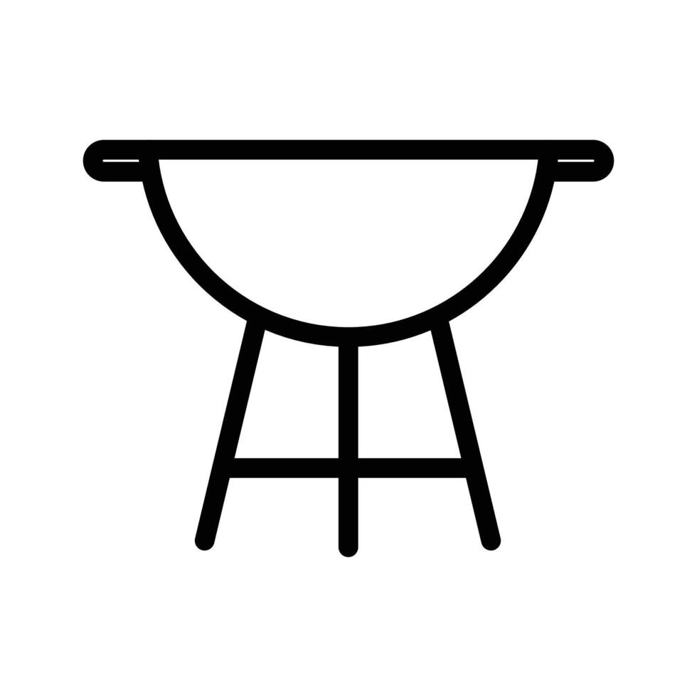 brazier icon linear logo mark in black and white vector
