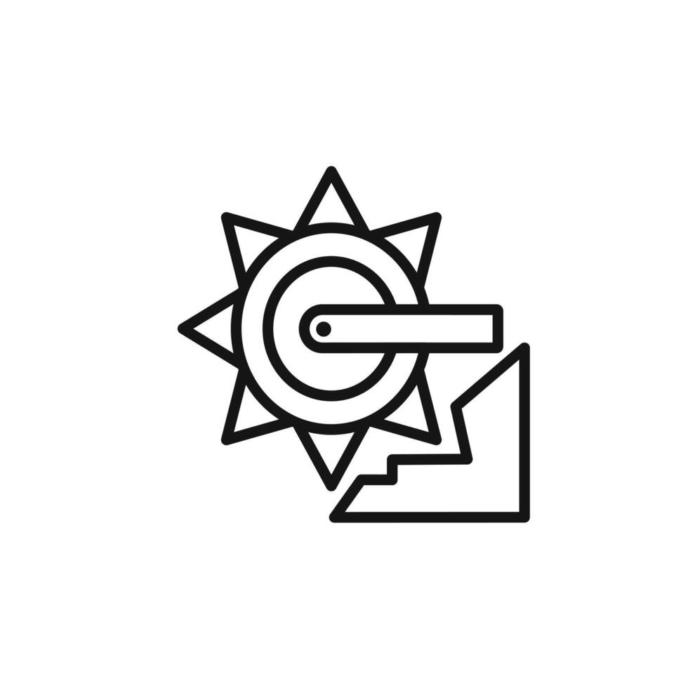 bucket wheel excavator icon outline collection in black vector