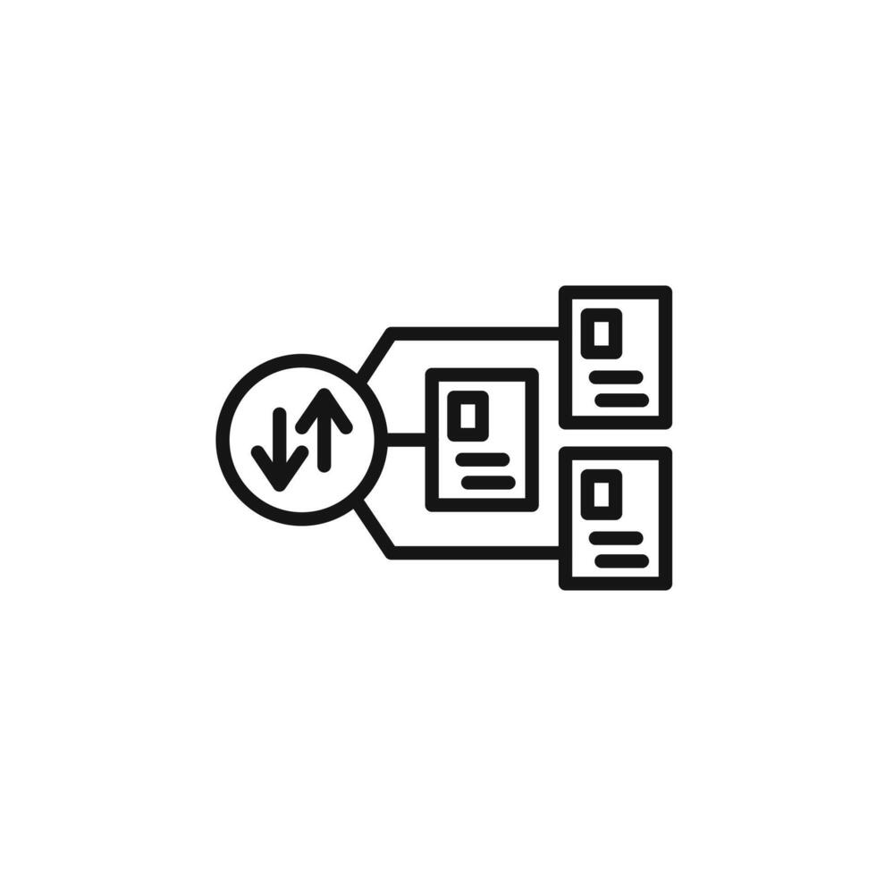 case priority icon outline collection in black vector