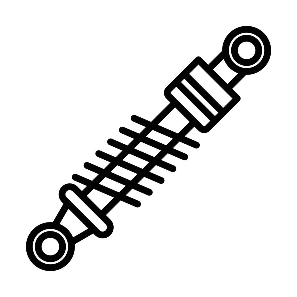 damper icon linear logo mark in black and white vector
