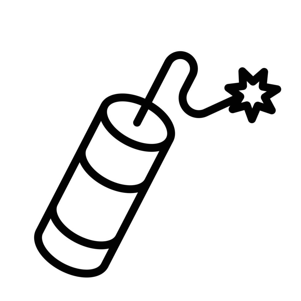 dynamite icon linear logo mark in black and white vector