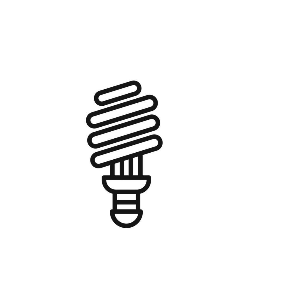 energy efficiency light bulb icon outline collection in black vector