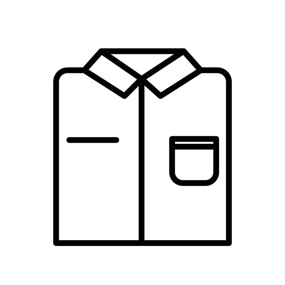 dress shirt icon linear logo mark in black and white vector