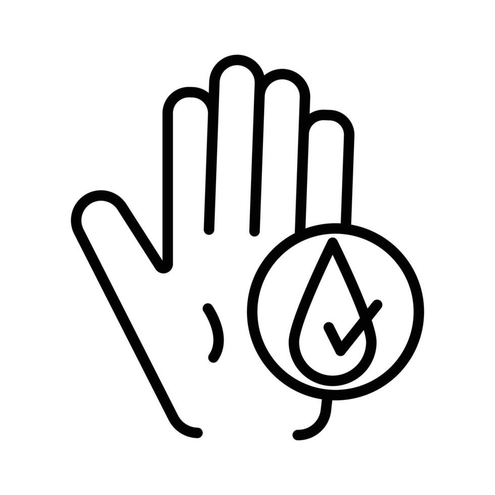 hypoallergenic icon linear logo mark in black and white vector
