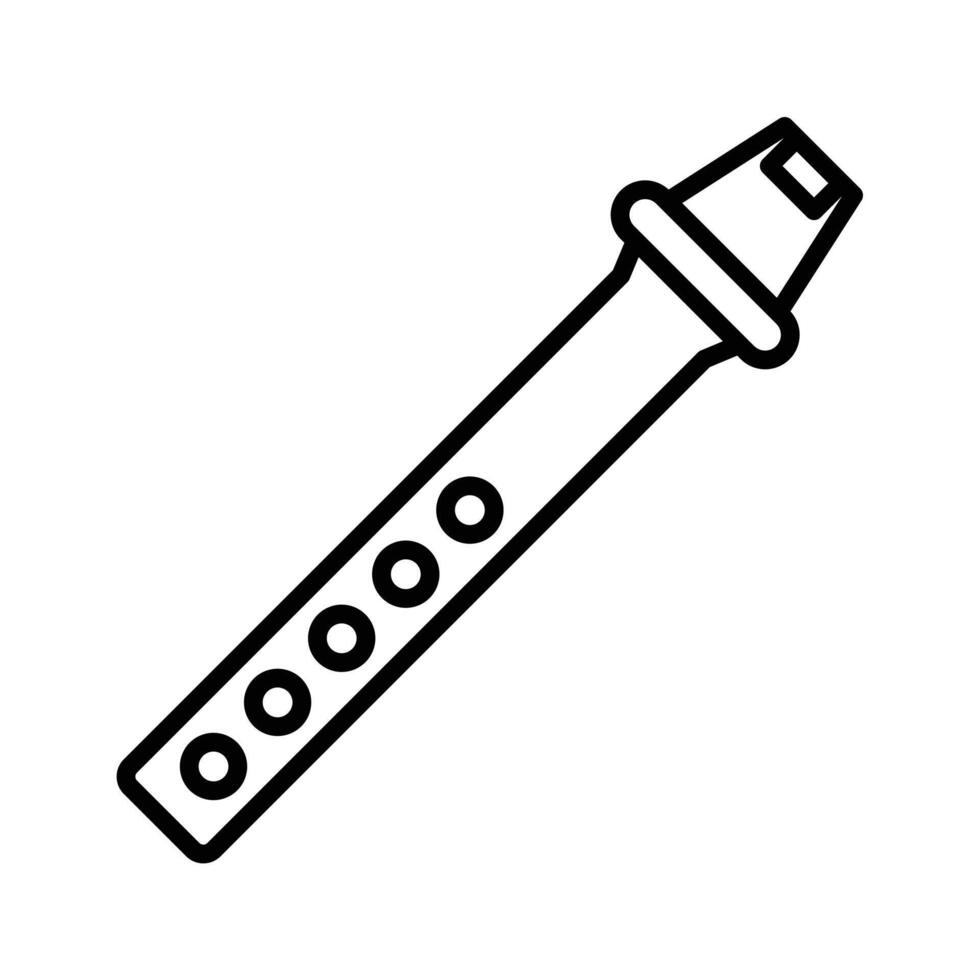 piccolo icon linear logo mark in black and white vector
