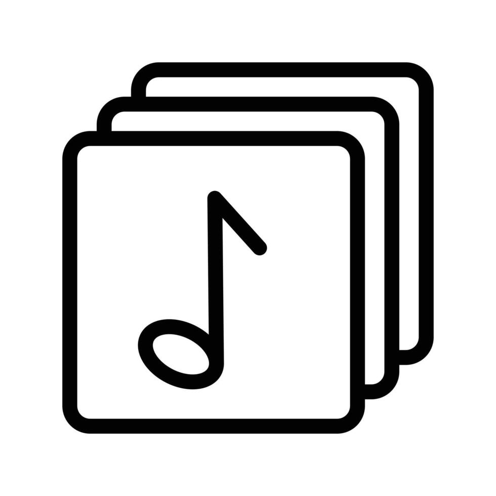 playlist icon linear logo mark in black and white vector