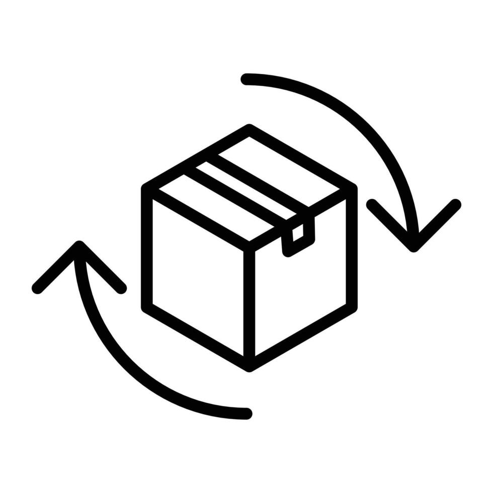 product return Box icon vector