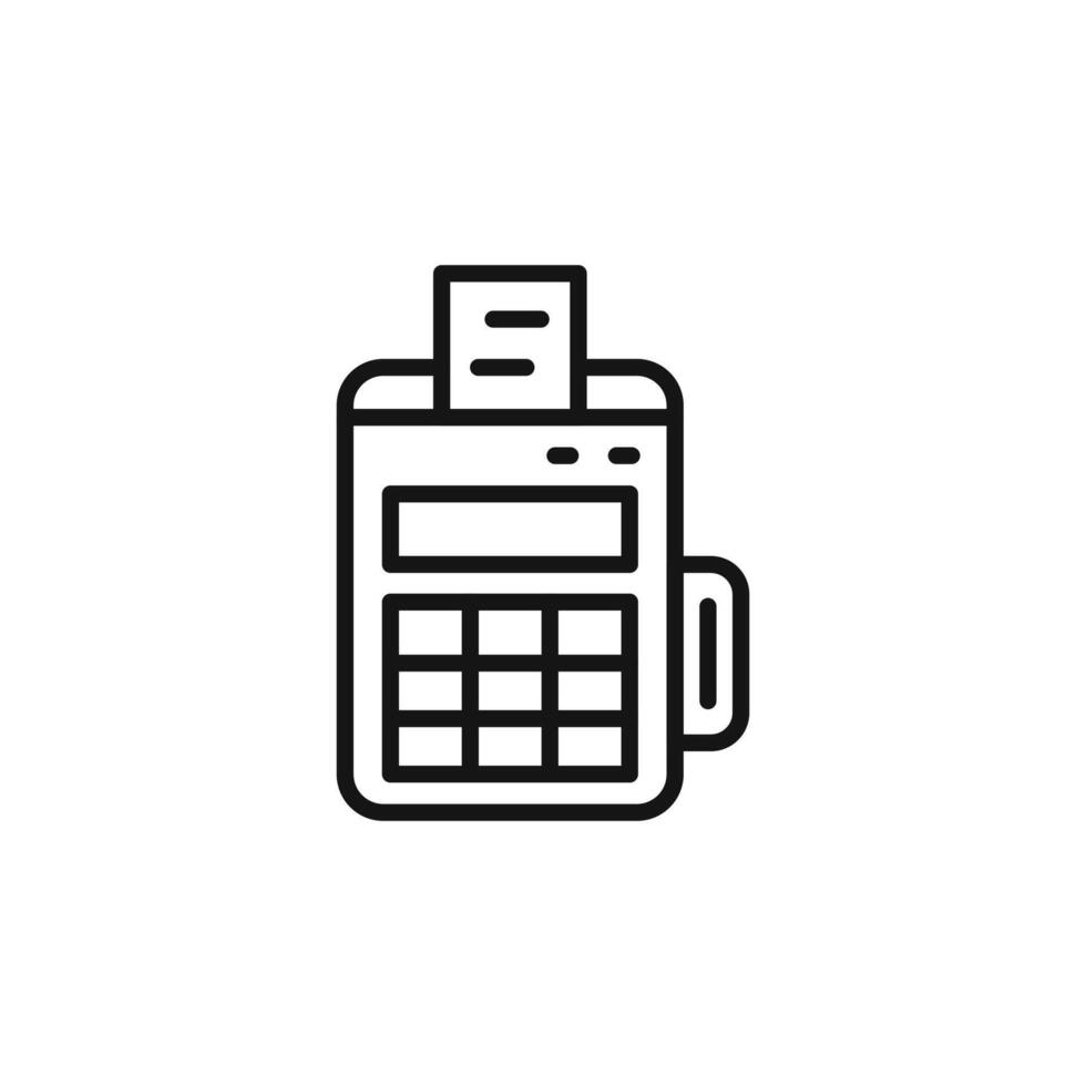 pos terminal icon outline collection in black vector