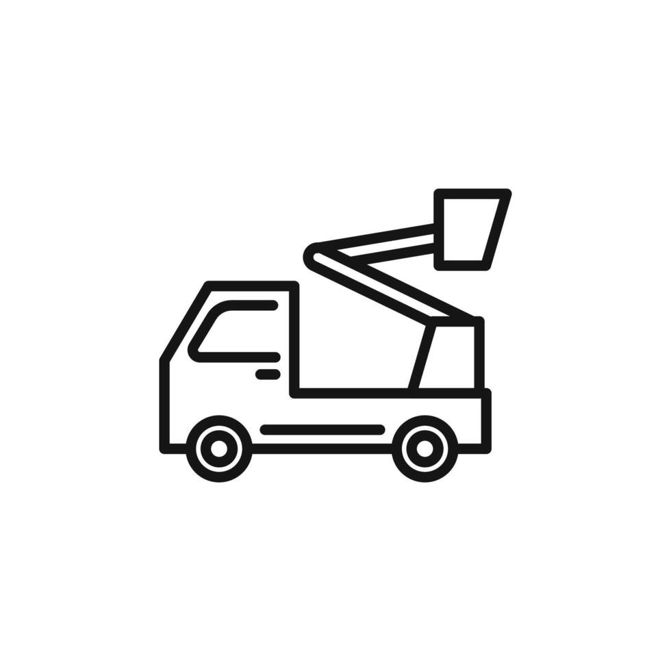 rescue truck basket icon outline collection in black vector