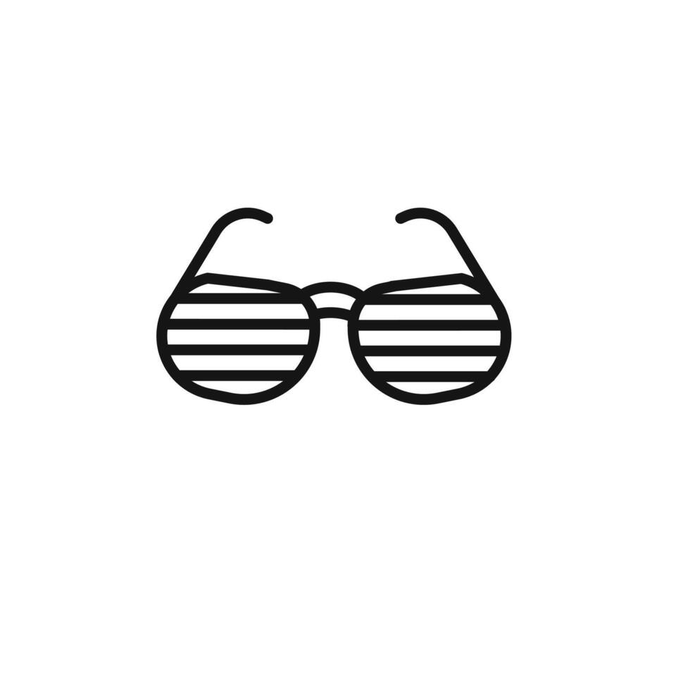 shutter sunglasses icon outline collection in black vector